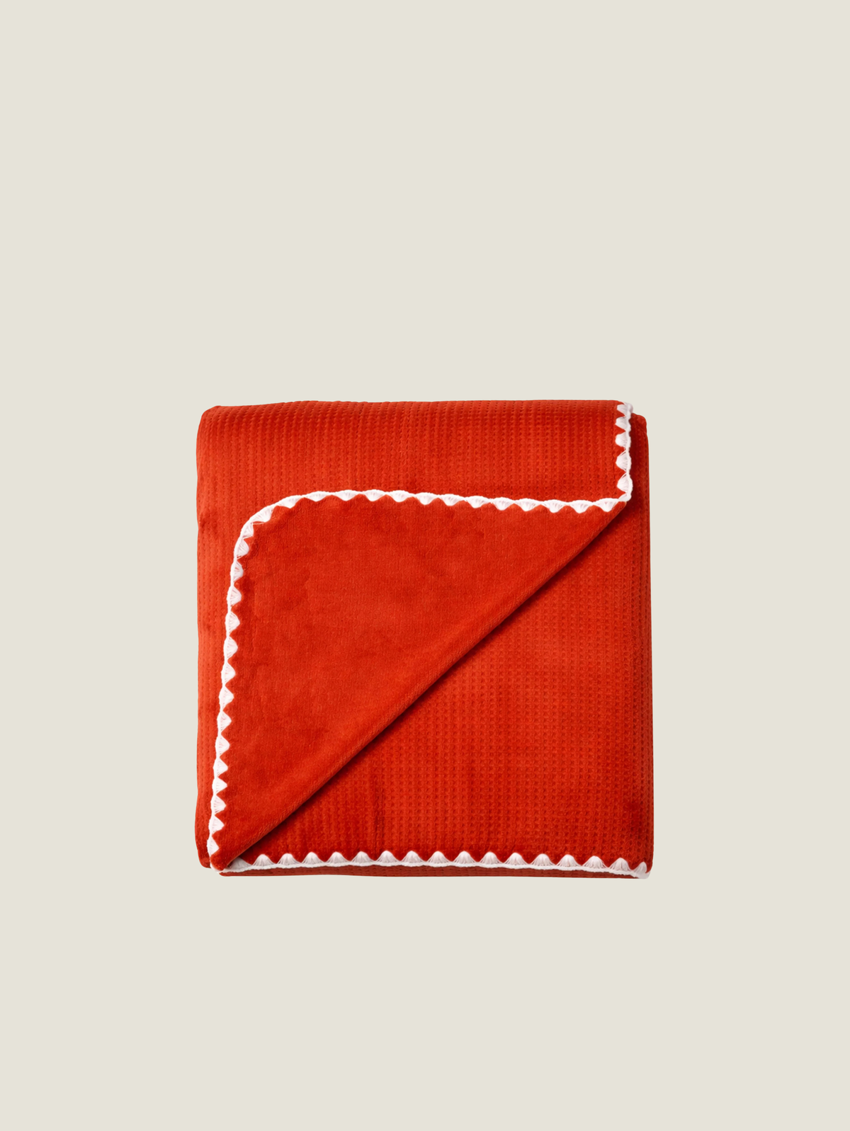 Sienna Burnout Blanket KING - 240 x 220  CM / Dark Orange