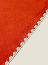 Sienna Burnout Blanket KING - 240 x 220  CM / Dark Orange