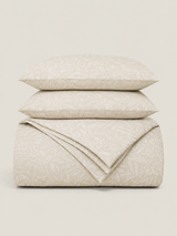Dwell Kiara Comforter Set - Jacquard King / Beige