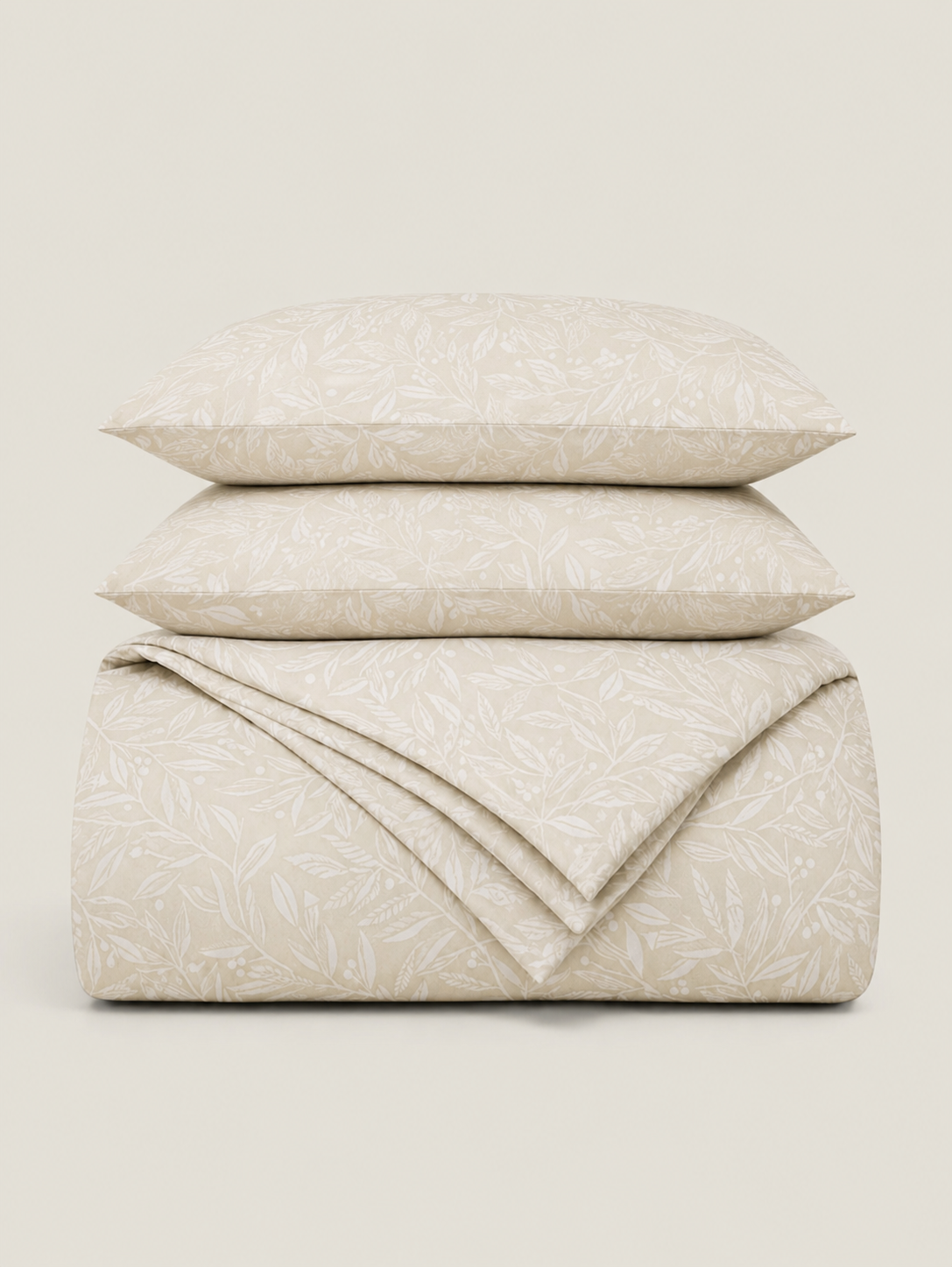 Dwell Kiara Comforter Set - Jacquard King / Beige