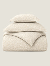 Kiara Jacquard 4pc Comforter Set - Beige