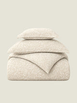 Kiara Jacquard 4pc Comforter Set - Beige
