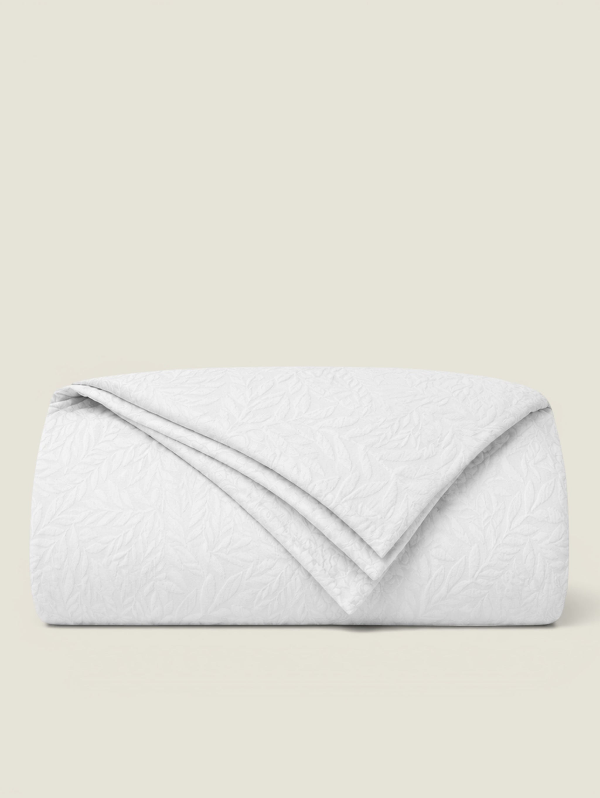 Juniper Jacquard 4pc Duvet Cover Set - White