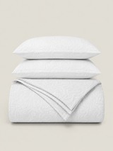Dwell Juniper Comforter Set - Jacquard King / White