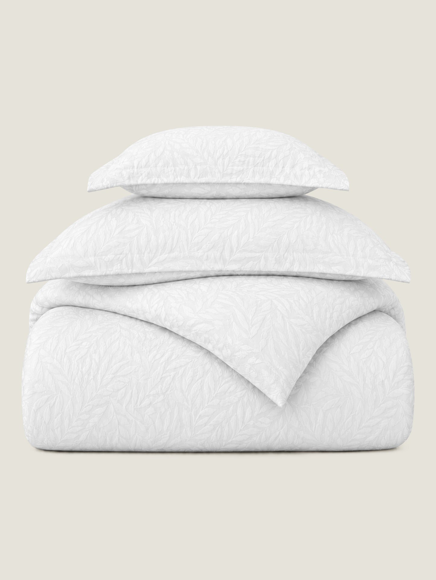 Juniper Jacquard 4pc Comforter Set - White
