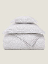 Cynthia Jacquard 4pc Duvet Cover Set - Grey