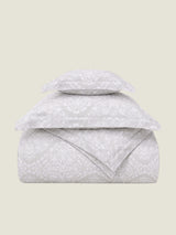 Cynthia Jacquard 4pc Duvet Cover Set - Grey