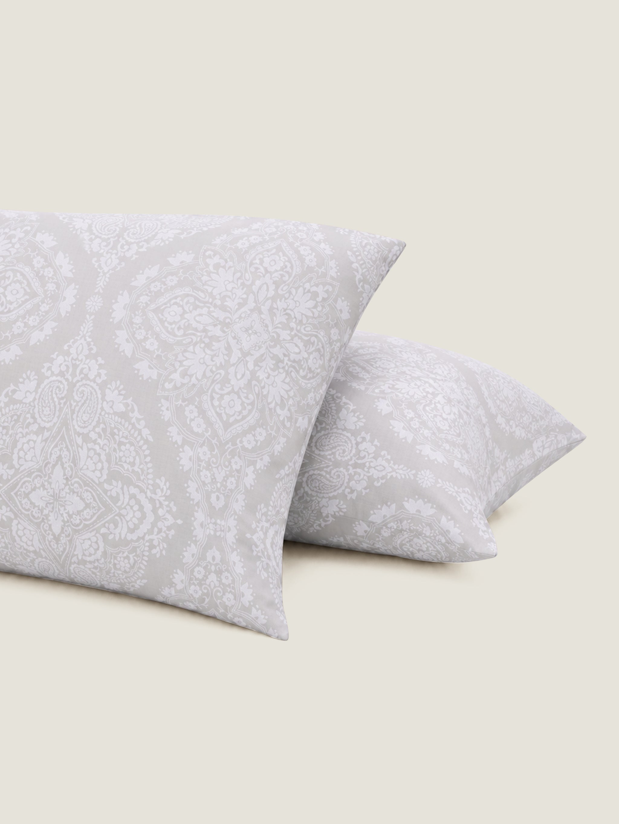 Cynthia Jacquard 4pc Duvet Cover Set - Grey
