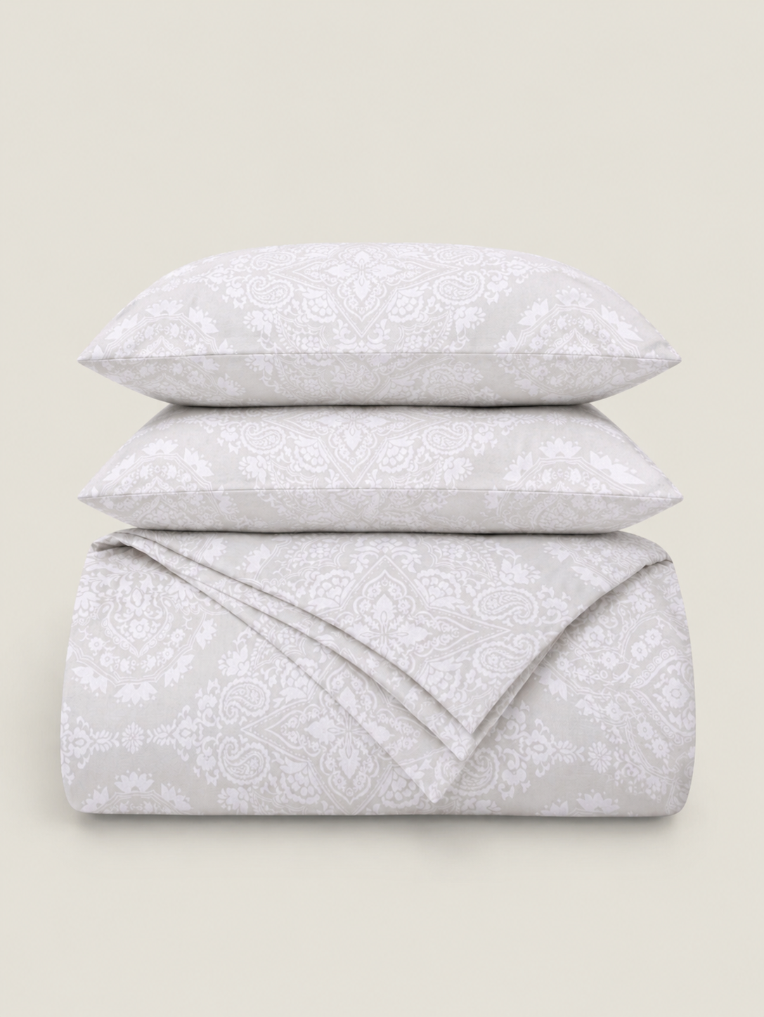 Dwell Cynthia Comforter Set - Jacquard King / Grey
