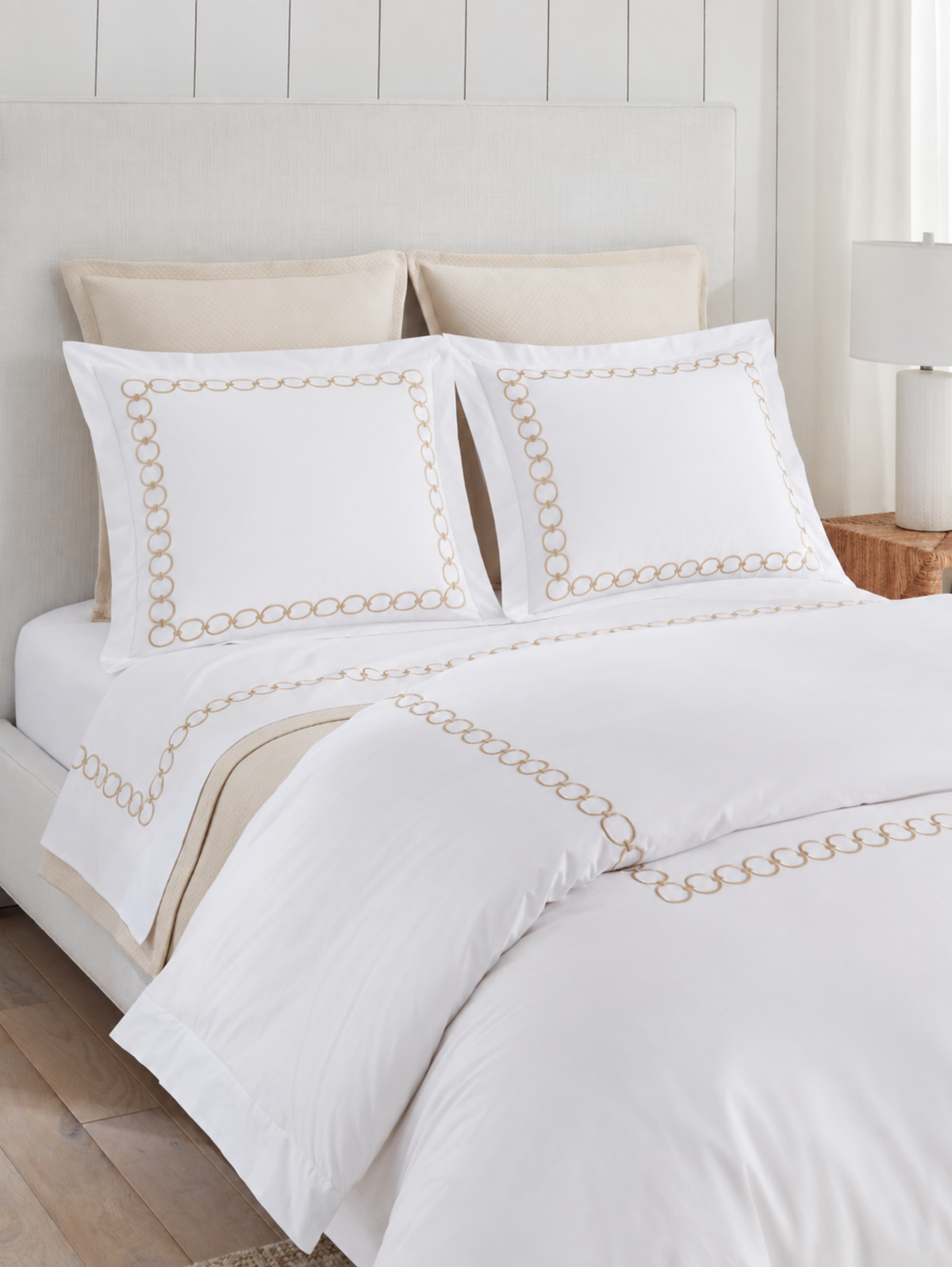 Sferra Catena Percale Pillow Case Sham