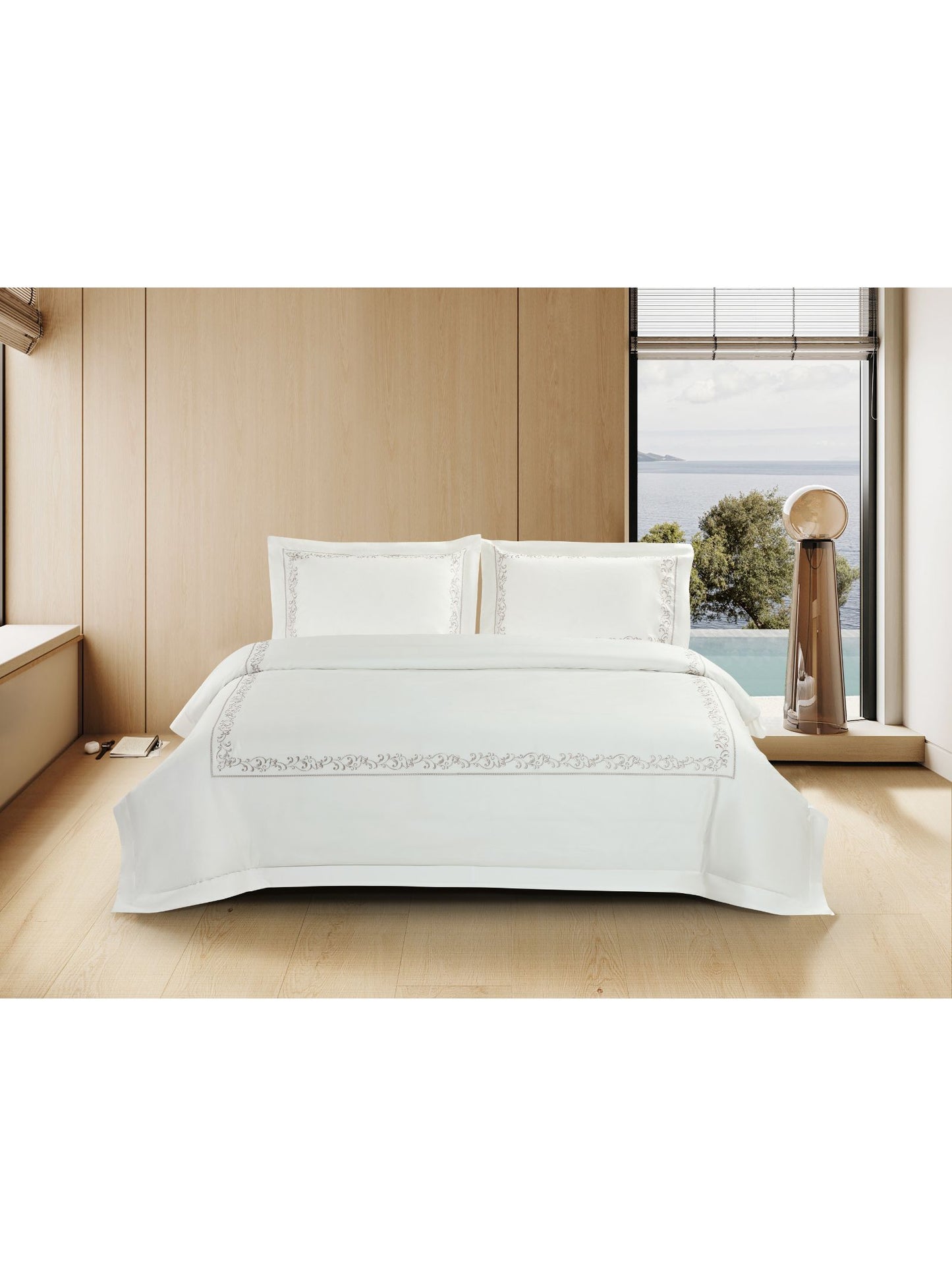 Dwell Coral Duvet Set - 300 Thread Count Sateen