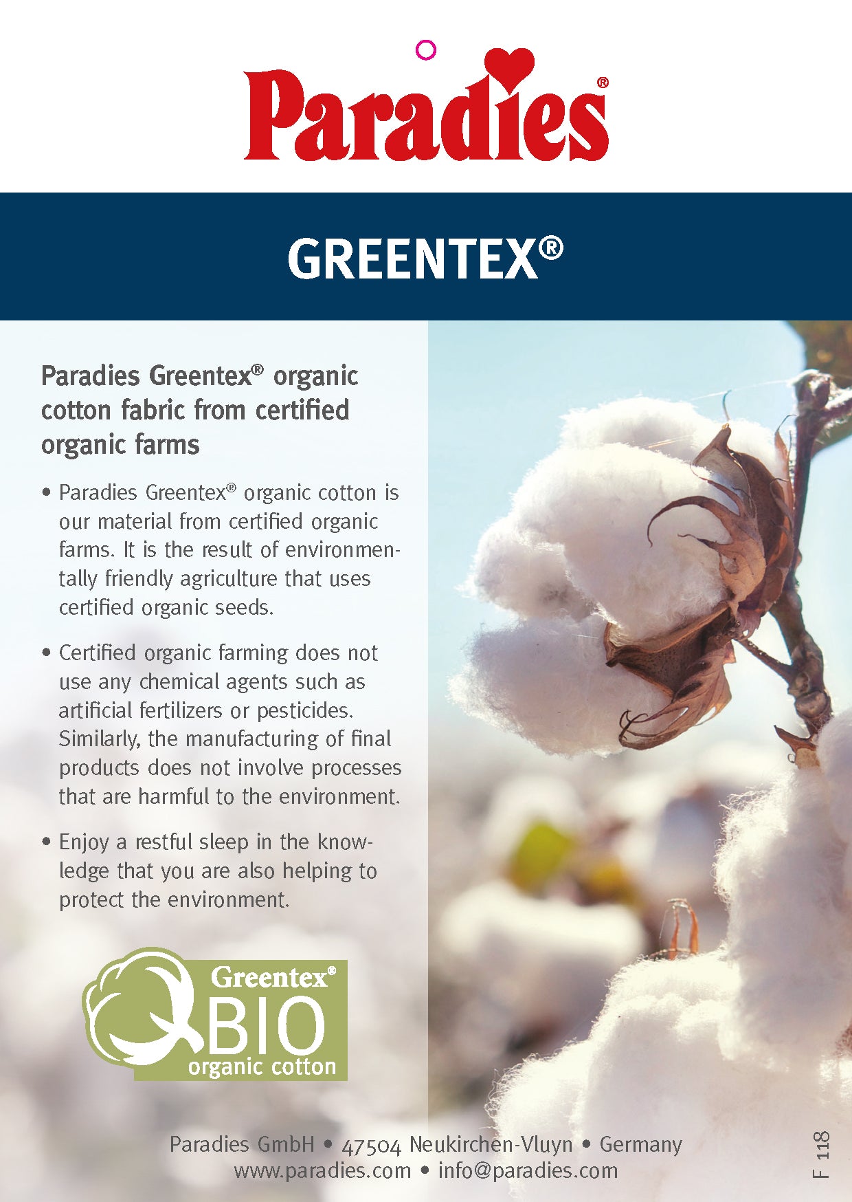 Paradies Down Revita 90 Organic Pillow