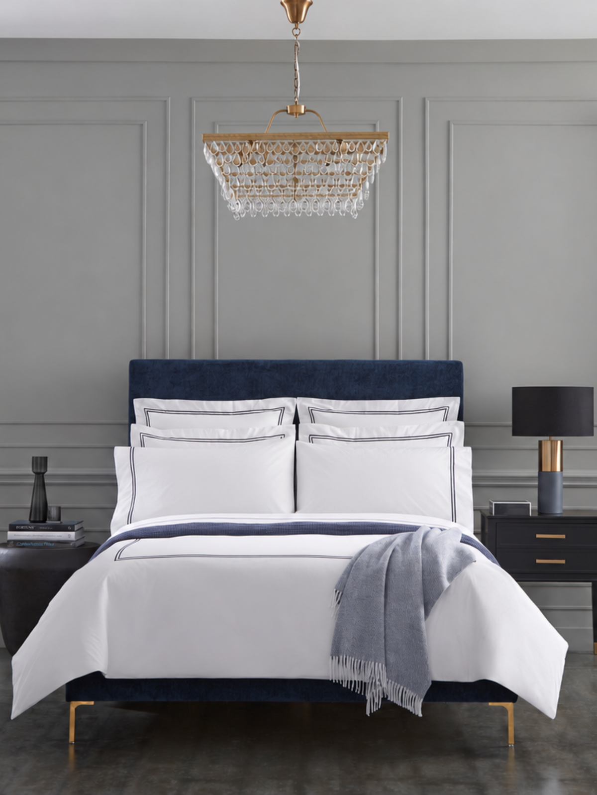 Sferra Grande Hotel Percale Duvet Cover