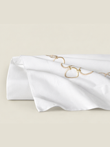 Sferra Catena Percale Flat Sheet