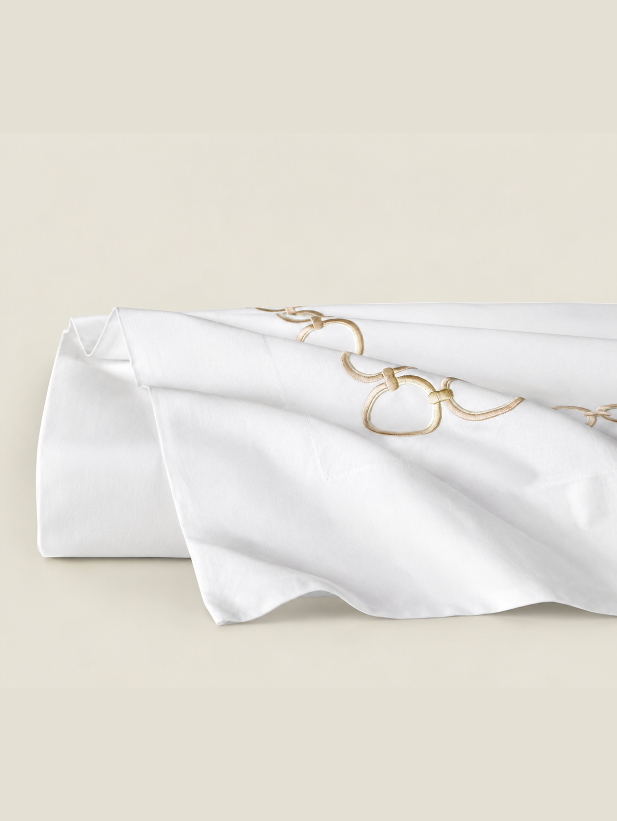 Sferra Catena Percale Flat Sheet