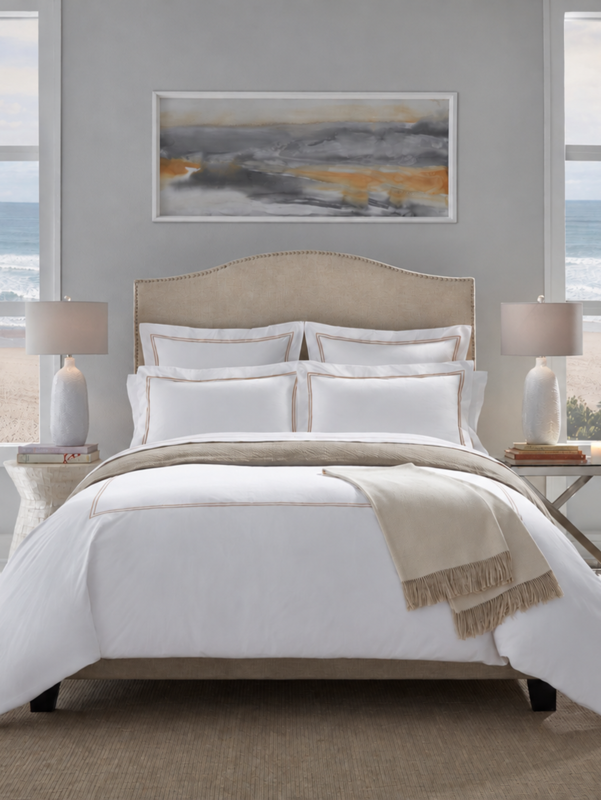 Sferra Grande Hotel Percale Duvet Cover