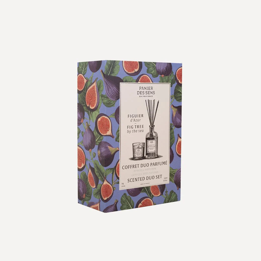 Scented Candle Set+Fig Fragrance Diffuser - Figuier D'Azur