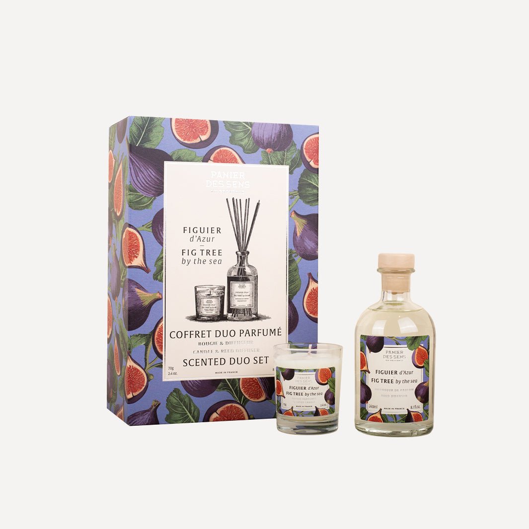 Scented Candle Set+Fig Fragrance Diffuser - Figuier D'Azur