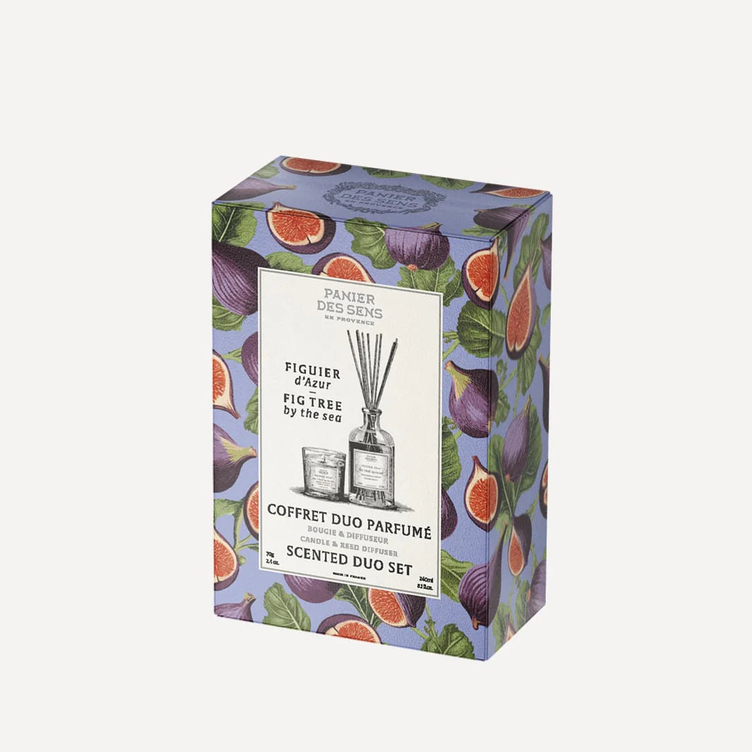 Scented Candle Set+Fig Fragrance Diffuser - Figuier D'Azur